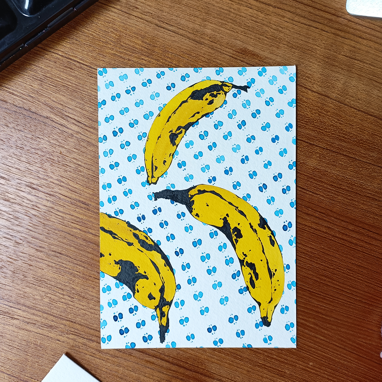 Vestpaa Studio Original Artwork Watercolor No. 44, banana watercolor