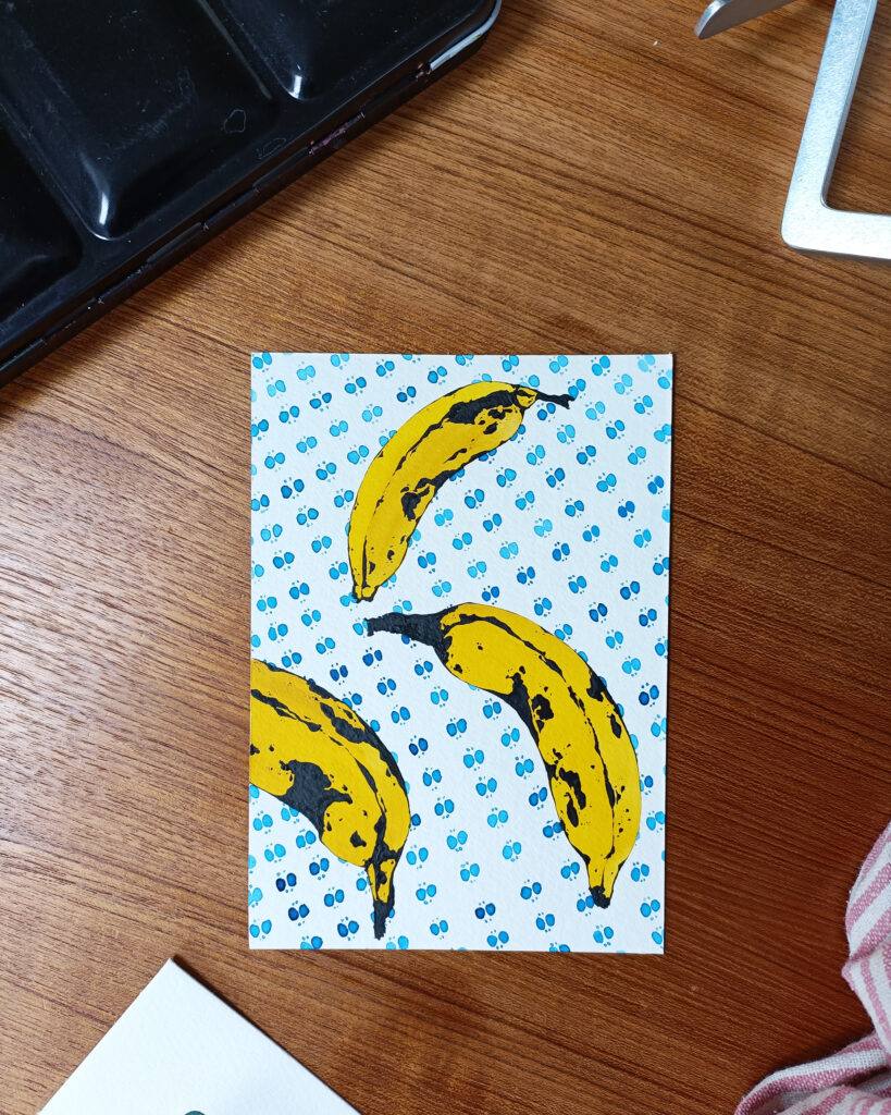 VESTPAA STUDIO Denmark Original Artwork Watercolor No. 44 Special, Banana Artwork, Banana Painting, Watercolour bananas