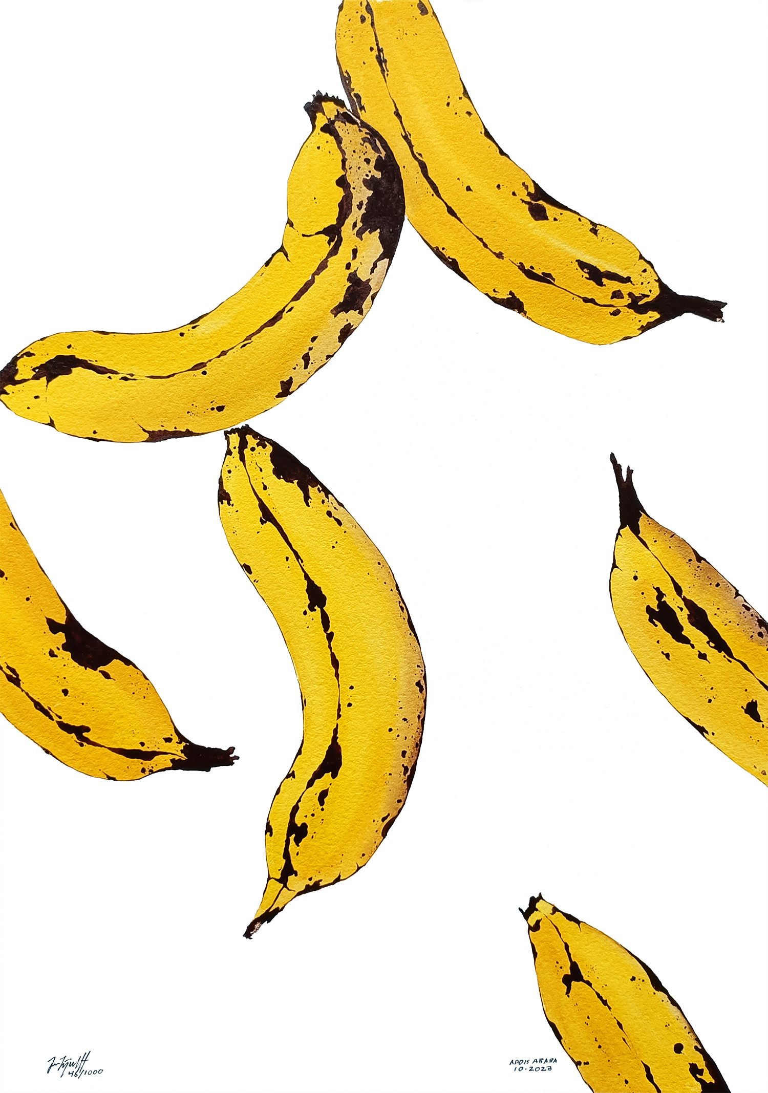 Vestpaa Studio Original Artwork Watercolor No. 46, Banana Art