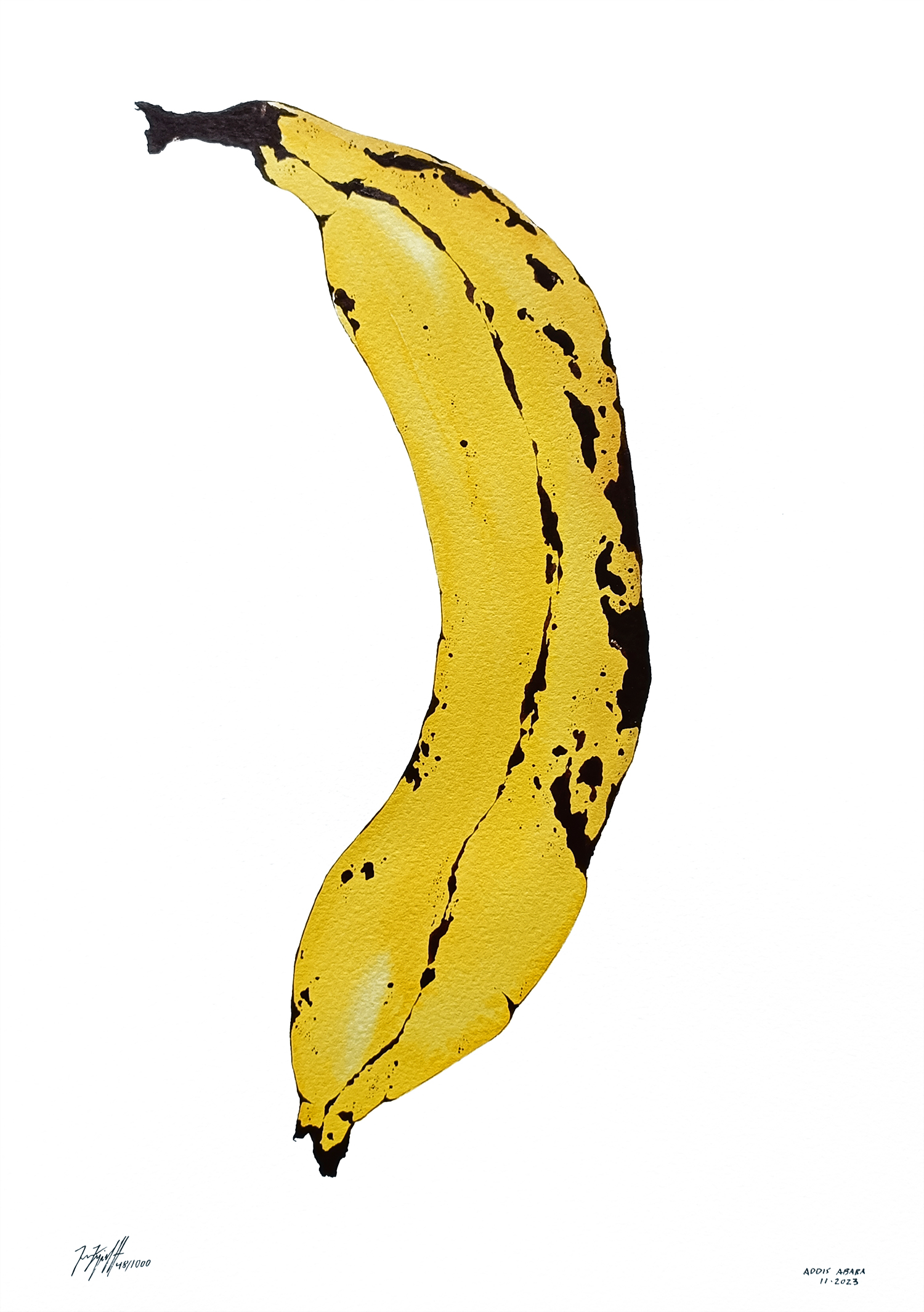 Vestpaa Studio Original Artwork Watercolor No. 48, Banana Art