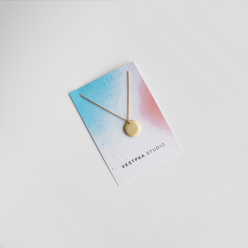 Plain Disc, Pendant necklace