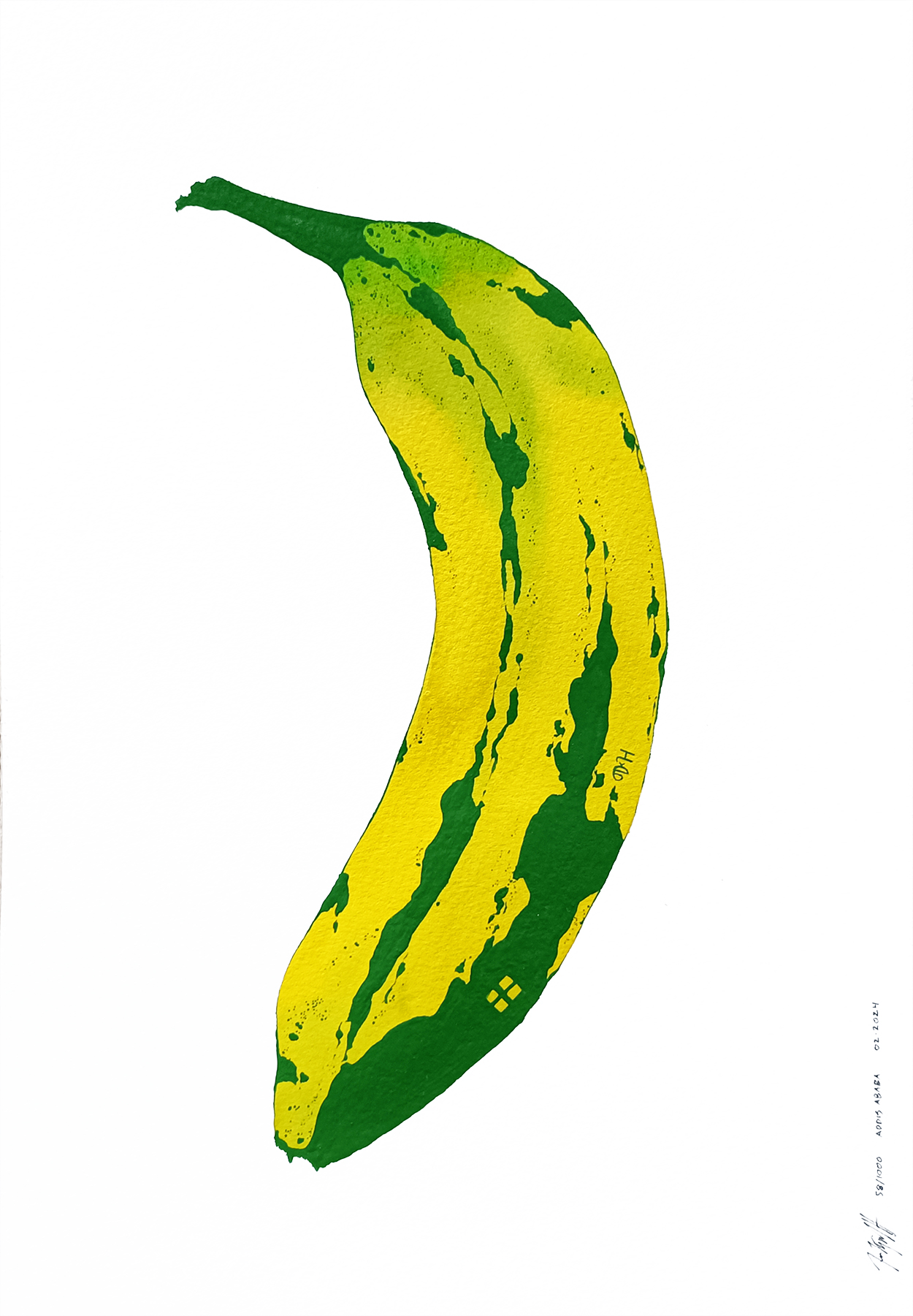 Vestpaa Studio Original Artwork Watercolor No. 58, Banana Art