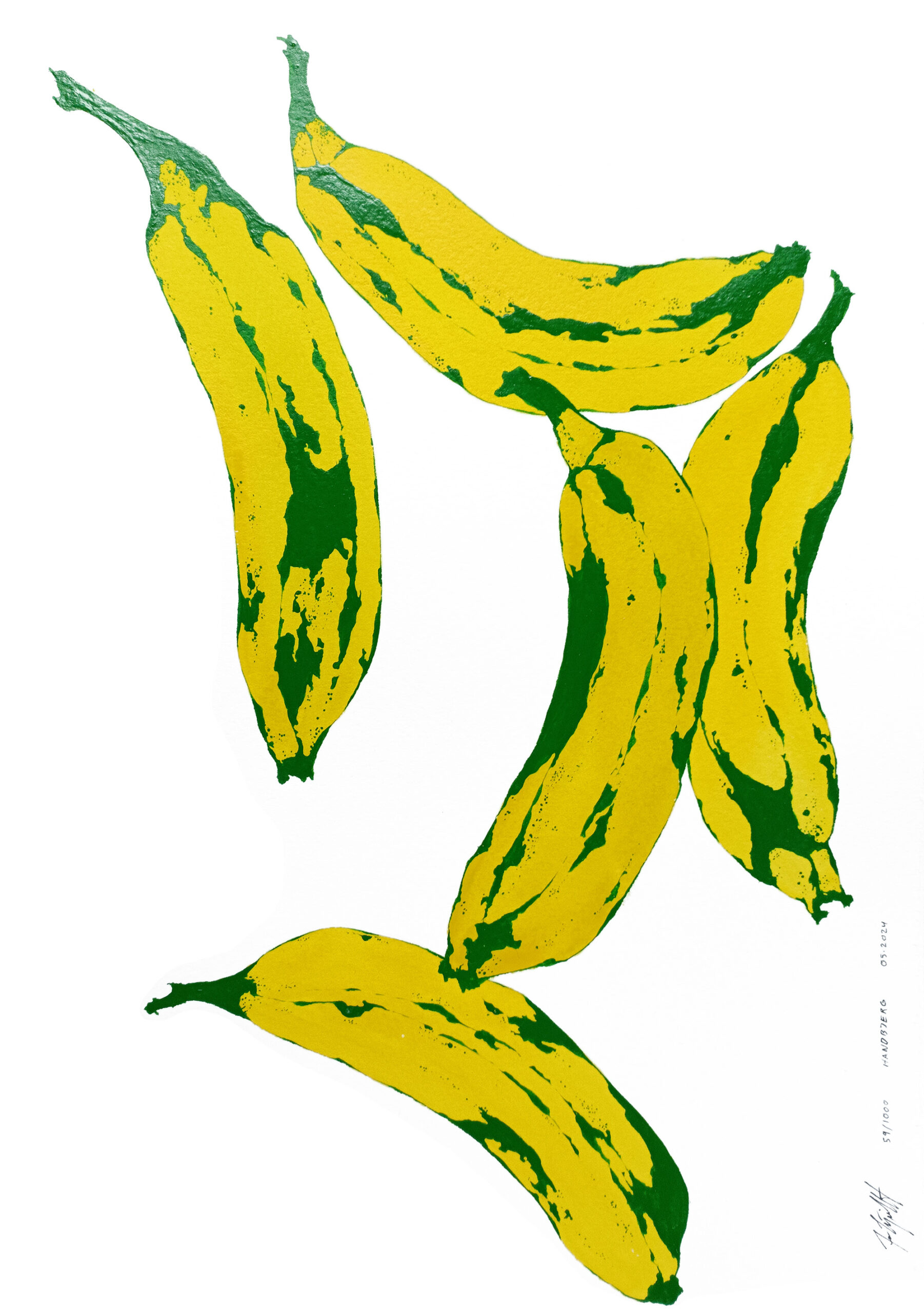 Vestpaa Studio Original Artwork Watercolor No. 59, Banana Artwork, Banana Painting, Watercolour bananas