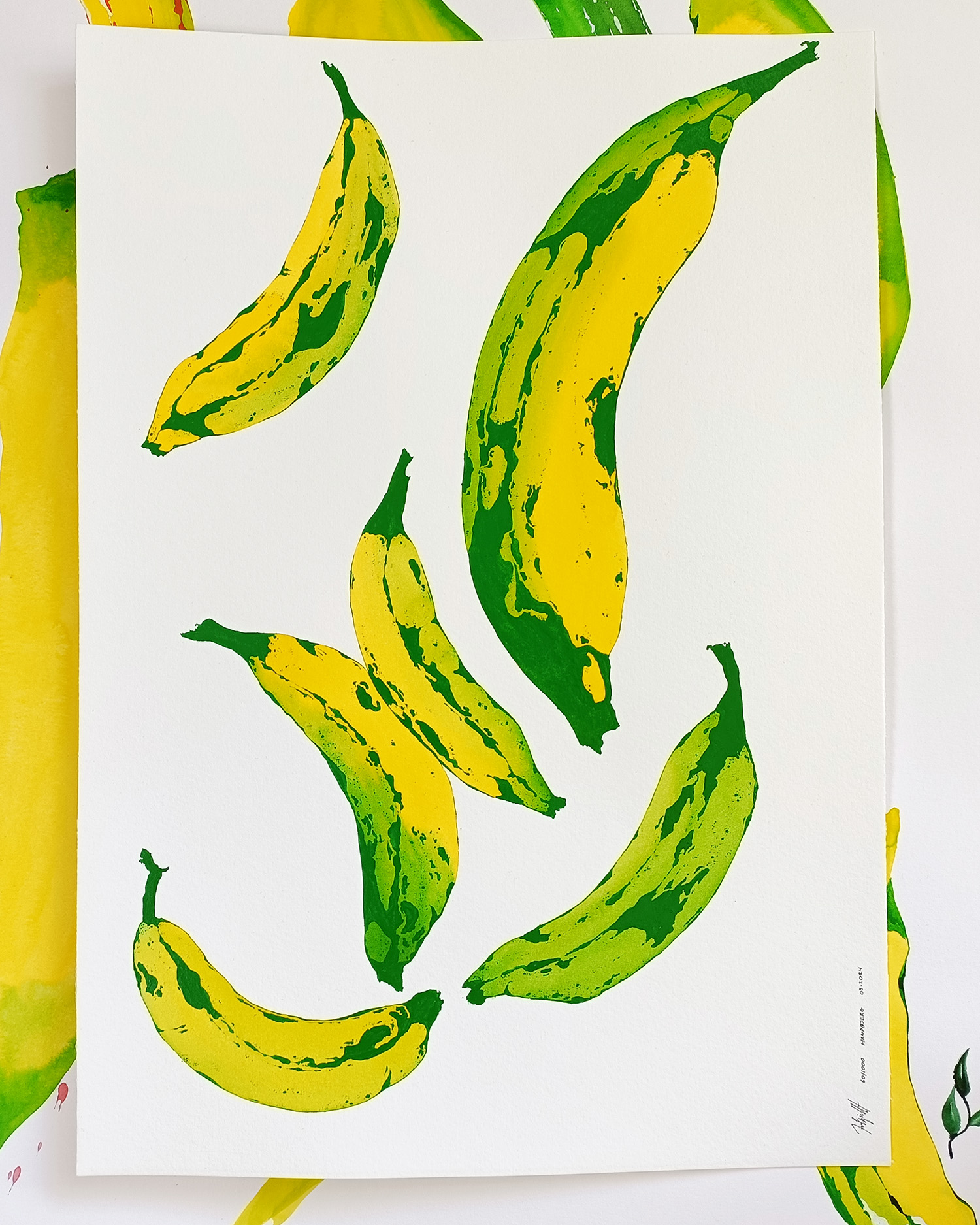 Vestpaa Studio Original Artwork No. 60, Banana Art Watercolour