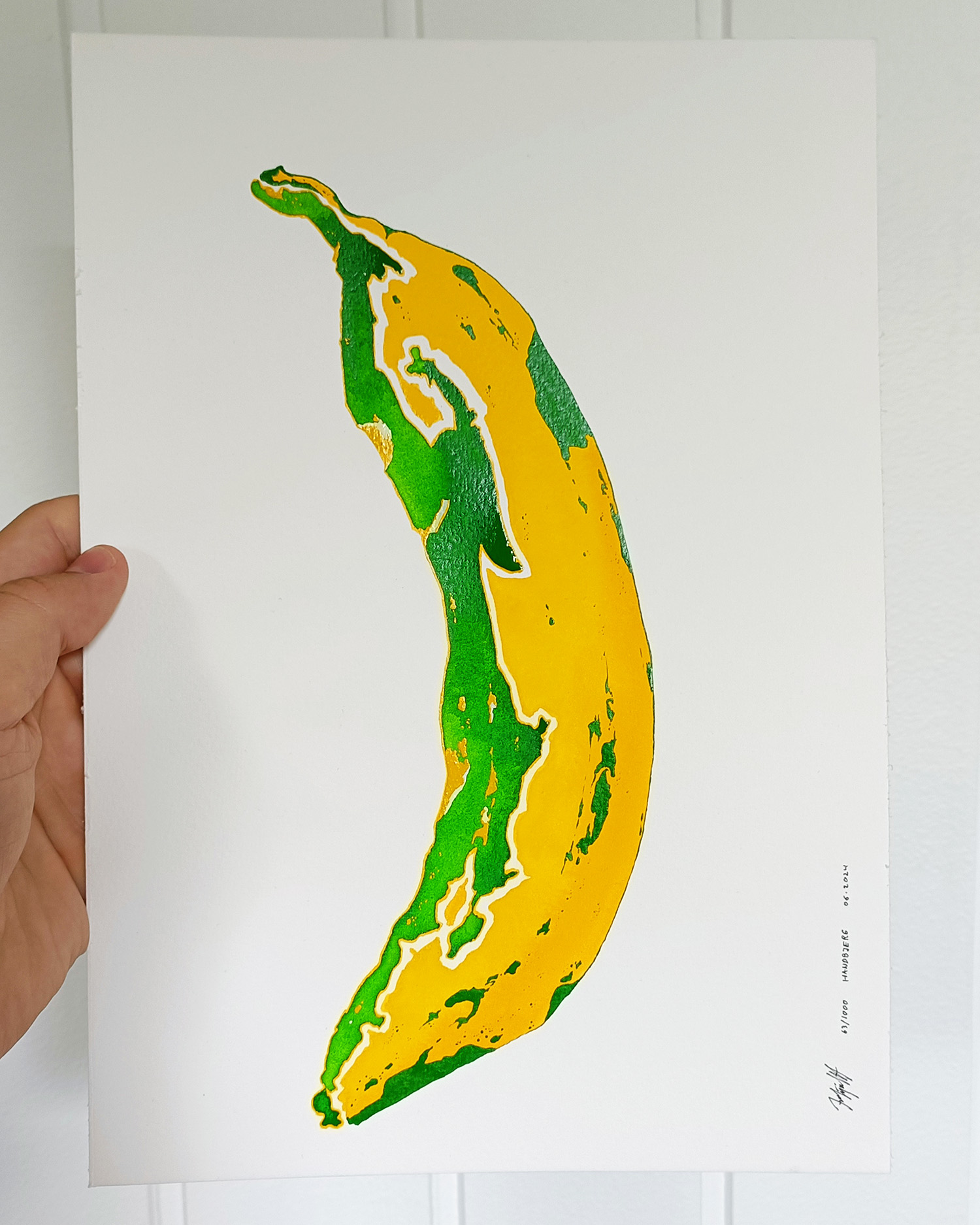 Vestpaa Studio Original Artwork No. 63, Banana Art Watercolour